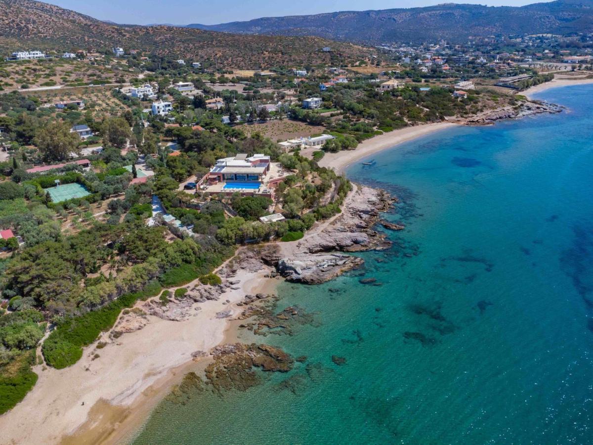 Black Diamond Beachfront Pool Villa Pasithea In Sounio, Athens Sounion Ngoại thất bức ảnh