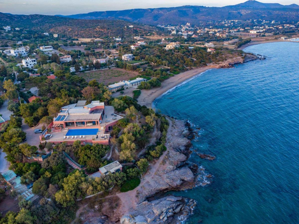 Black Diamond Beachfront Pool Villa Pasithea In Sounio, Athens Sounion Ngoại thất bức ảnh