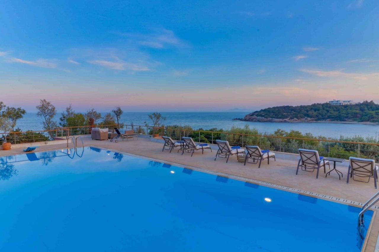 Black Diamond Beachfront Pool Villa Pasithea In Sounio, Athens Sounion Ngoại thất bức ảnh