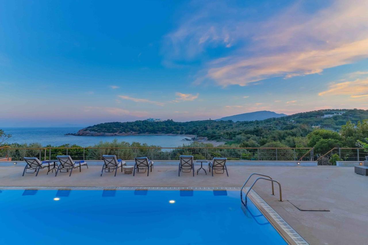 Black Diamond Beachfront Pool Villa Pasithea In Sounio, Athens Sounion Ngoại thất bức ảnh