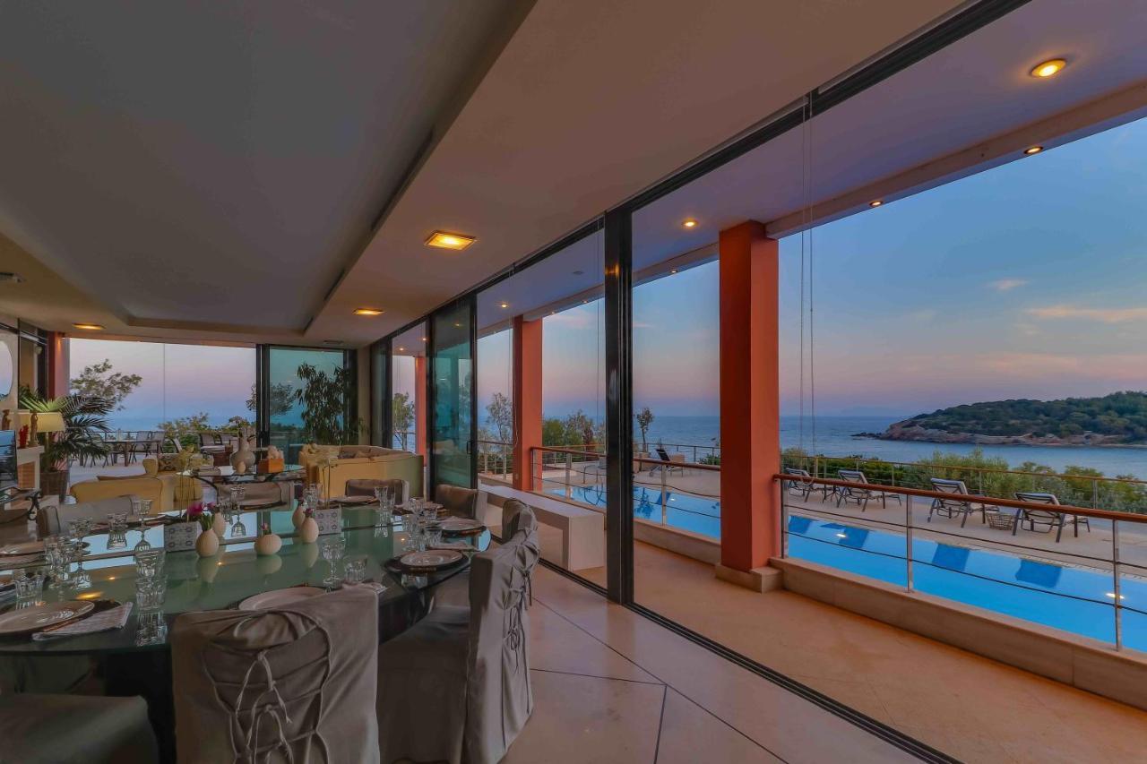 Black Diamond Beachfront Pool Villa Pasithea In Sounio, Athens Sounion Ngoại thất bức ảnh