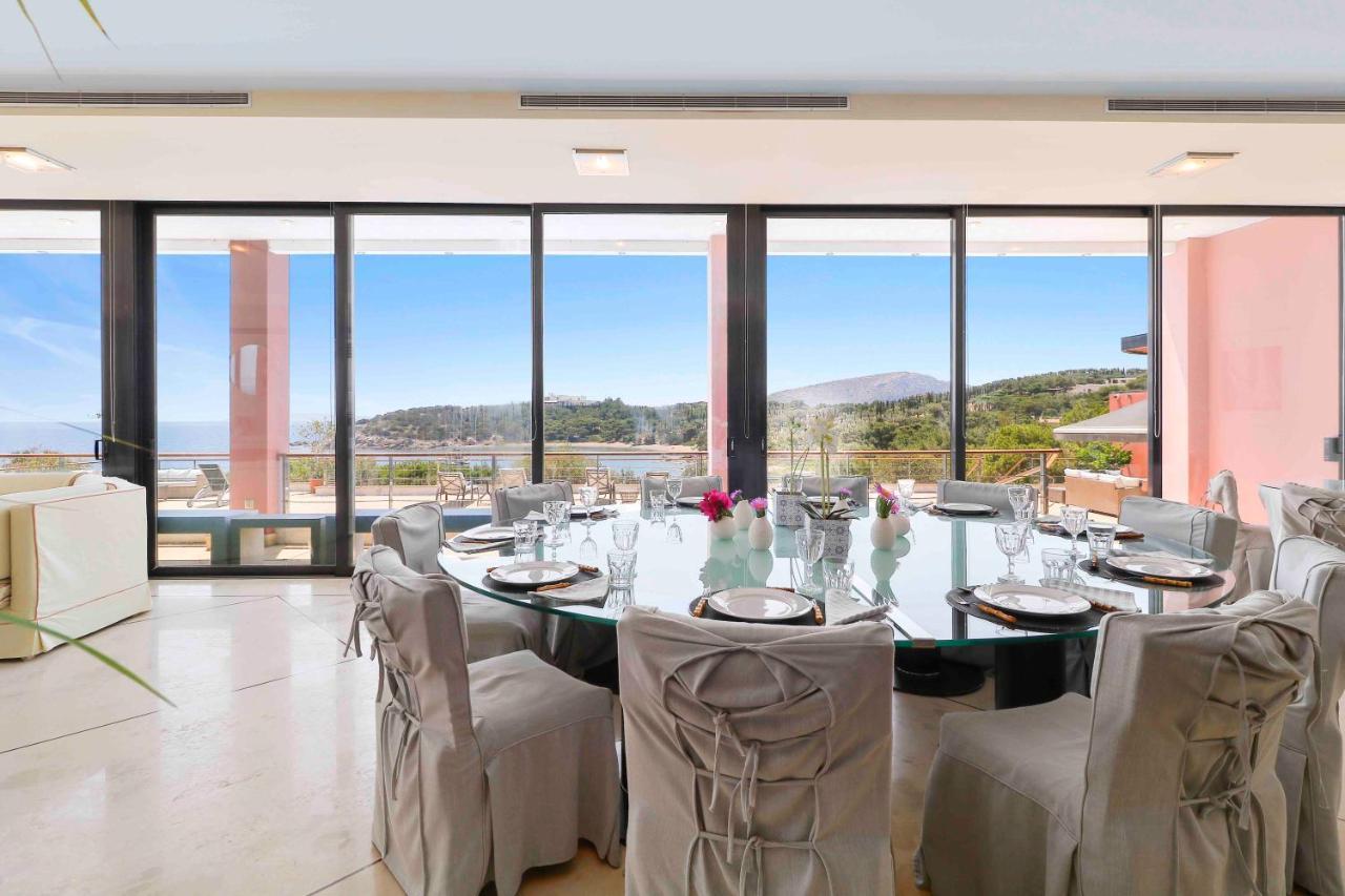 Black Diamond Beachfront Pool Villa Pasithea In Sounio, Athens Sounion Ngoại thất bức ảnh
