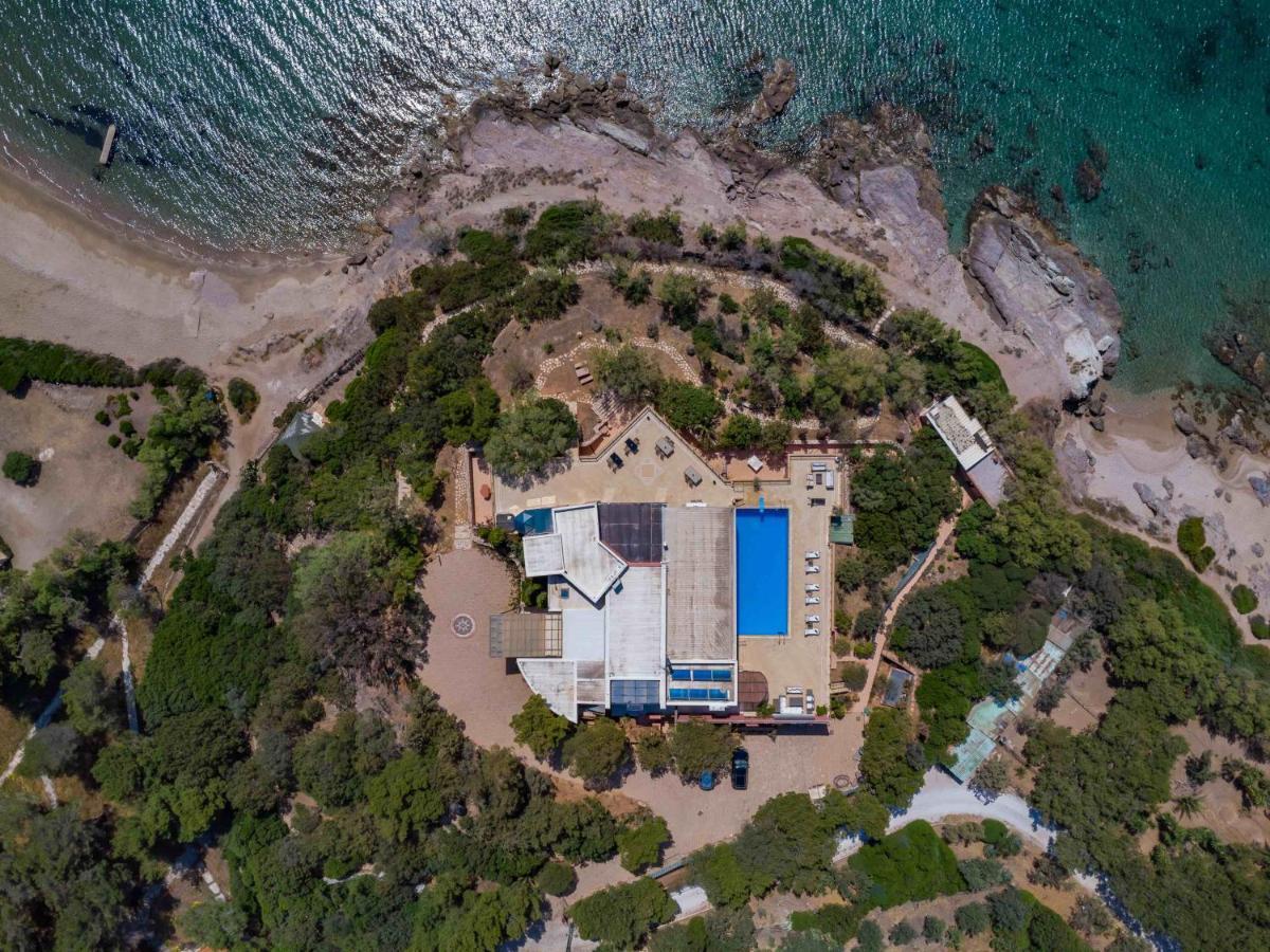 Black Diamond Beachfront Pool Villa Pasithea In Sounio, Athens Sounion Ngoại thất bức ảnh