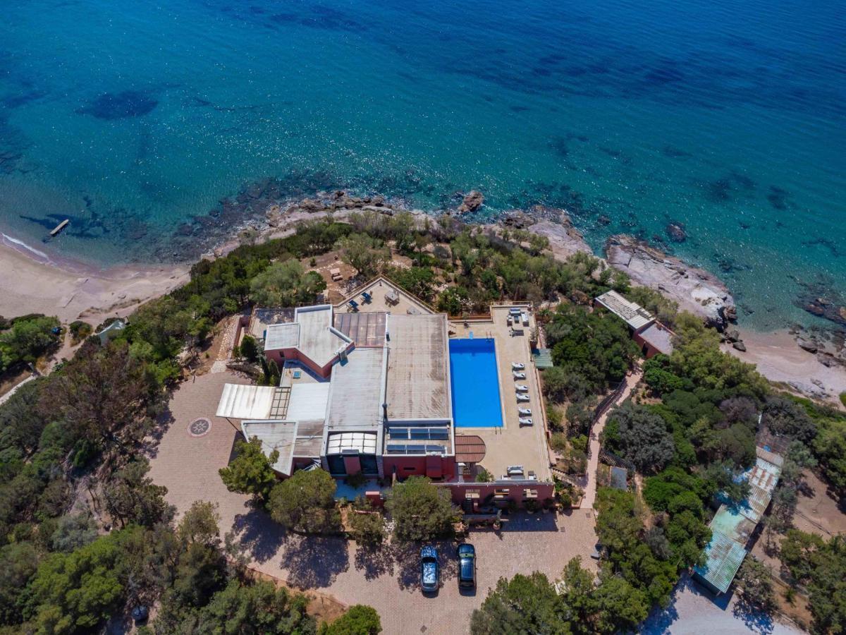 Black Diamond Beachfront Pool Villa Pasithea In Sounio, Athens Sounion Ngoại thất bức ảnh