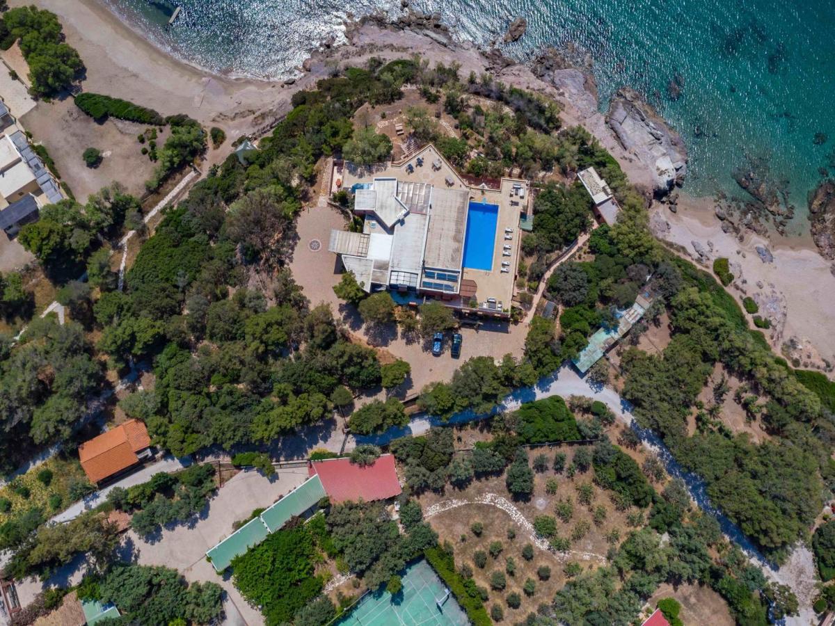 Black Diamond Beachfront Pool Villa Pasithea In Sounio, Athens Sounion Ngoại thất bức ảnh