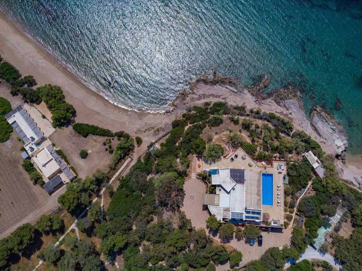 Black Diamond Beachfront Pool Villa Pasithea In Sounio, Athens Sounion Ngoại thất bức ảnh