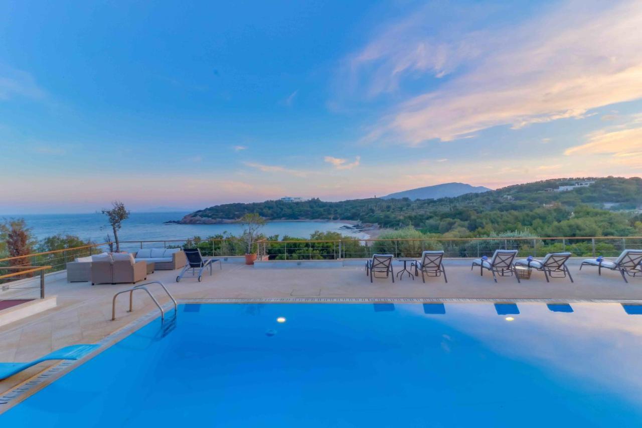 Black Diamond Beachfront Pool Villa Pasithea In Sounio, Athens Sounion Ngoại thất bức ảnh