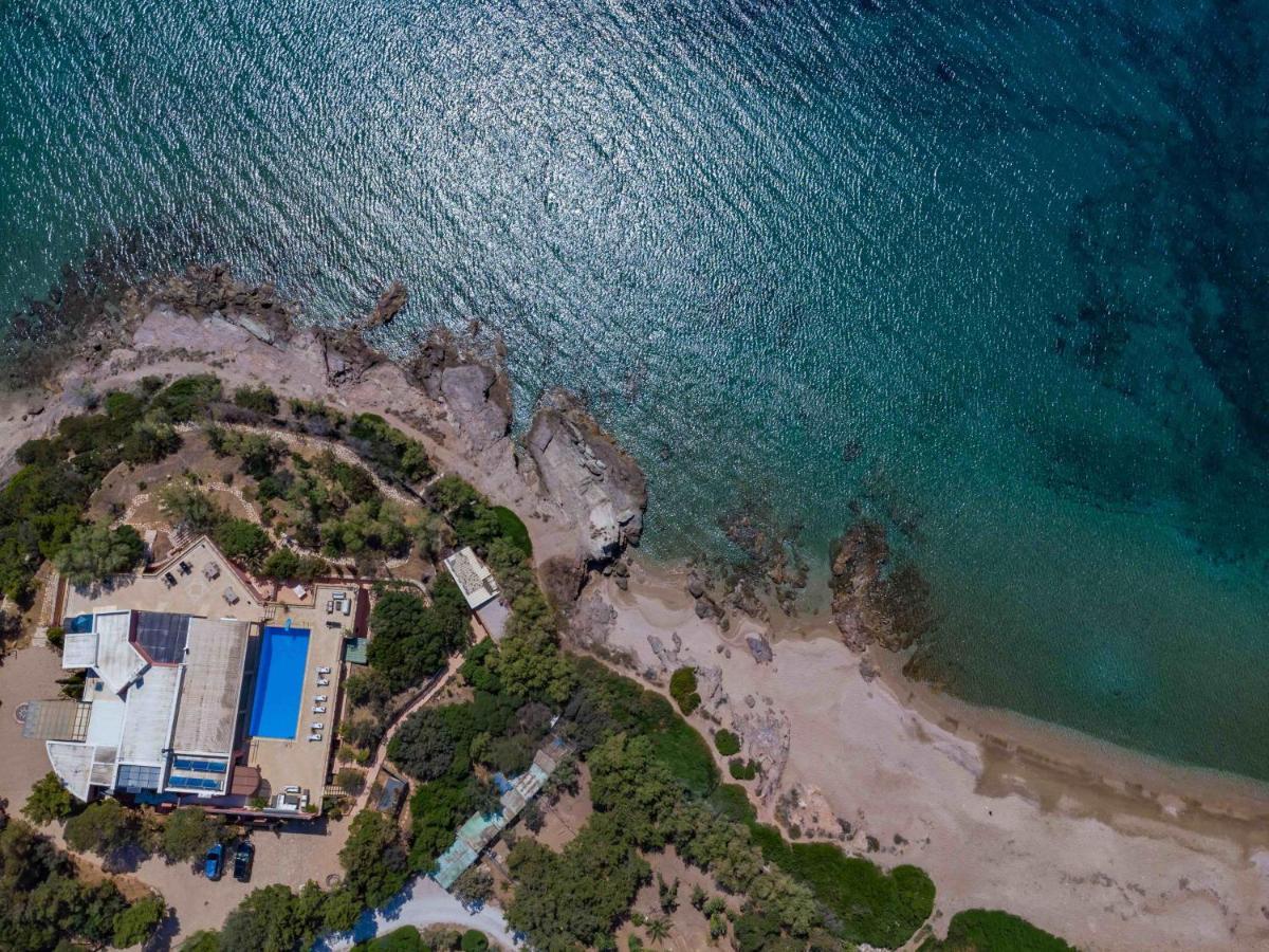 Black Diamond Beachfront Pool Villa Pasithea In Sounio, Athens Sounion Ngoại thất bức ảnh