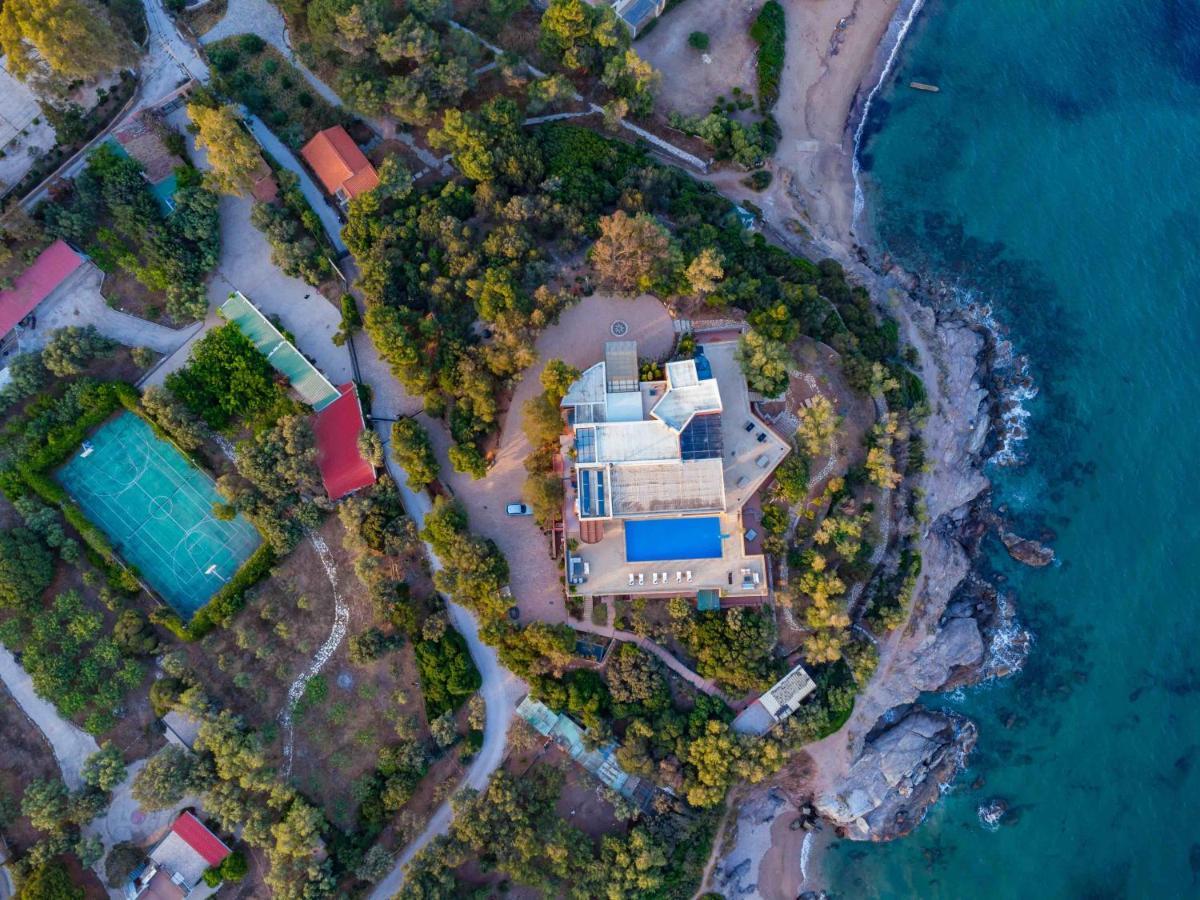 Black Diamond Beachfront Pool Villa Pasithea In Sounio, Athens Sounion Ngoại thất bức ảnh