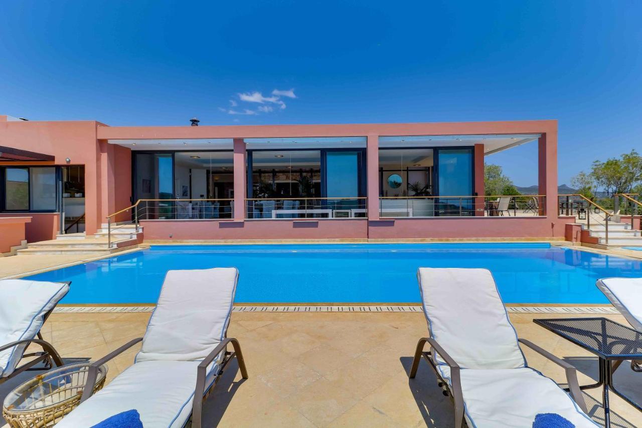 Black Diamond Beachfront Pool Villa Pasithea In Sounio, Athens Sounion Ngoại thất bức ảnh
