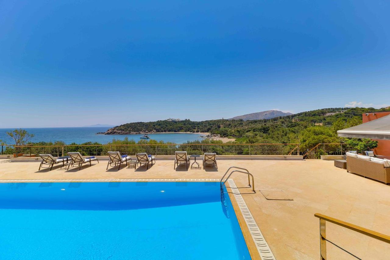 Black Diamond Beachfront Pool Villa Pasithea In Sounio, Athens Sounion Ngoại thất bức ảnh